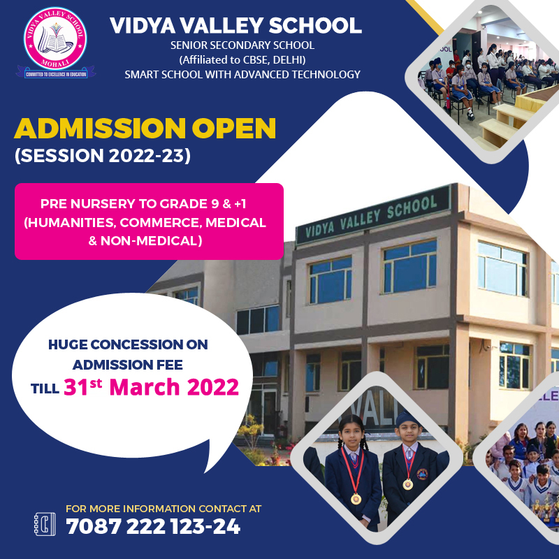 Best CBSE school in Kharar - Vidya Valley school
