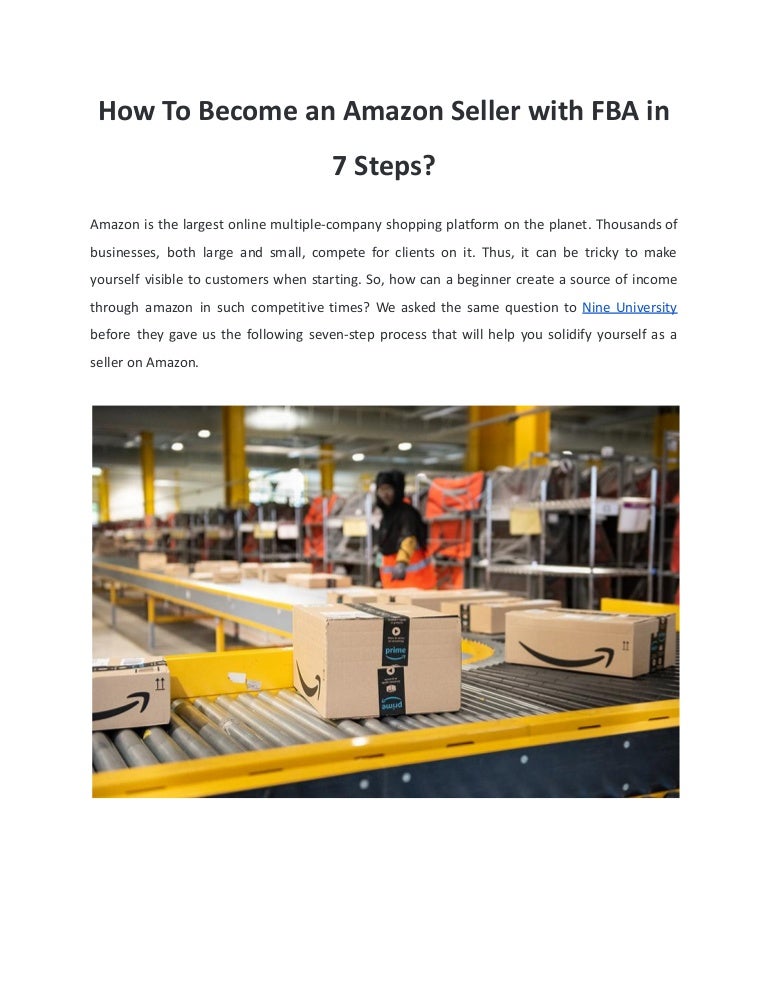 Steps To Become an Amazon Seller with FBA