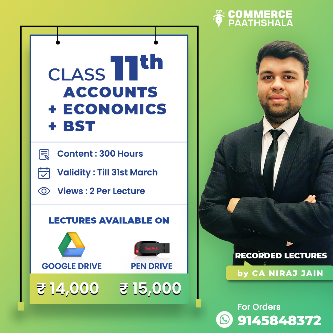 Class 11 Accounts Economics Business Studies Pendrive & Google Drive Course