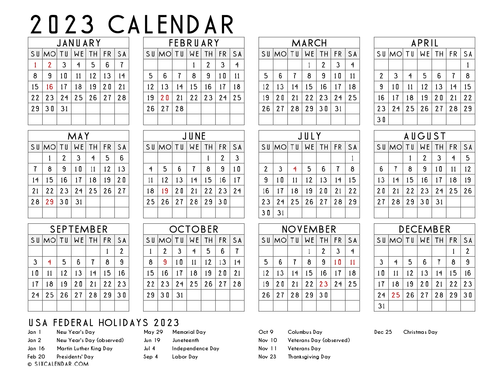 How to Print 2023 Calendar Printable One Page?