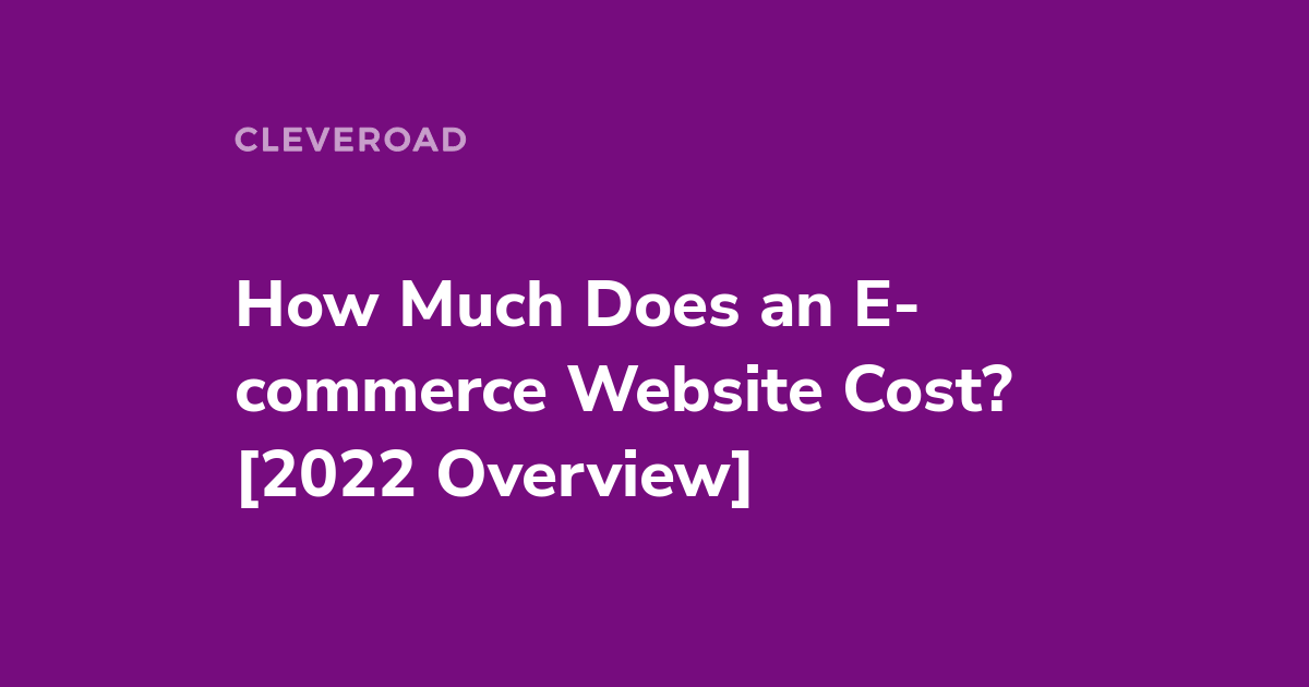 Ecommerce website development cost: Main price drivers in 2022