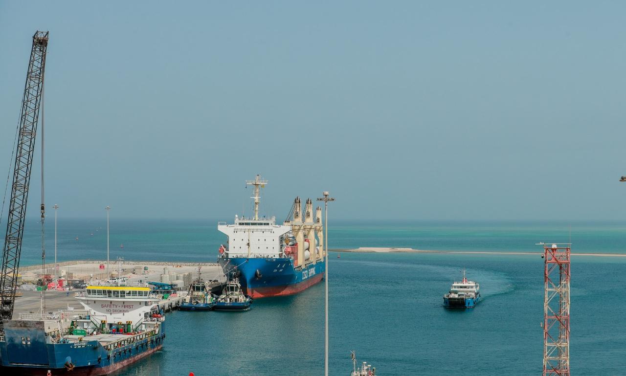 Mugharraq Port welcomes 1st international shipment