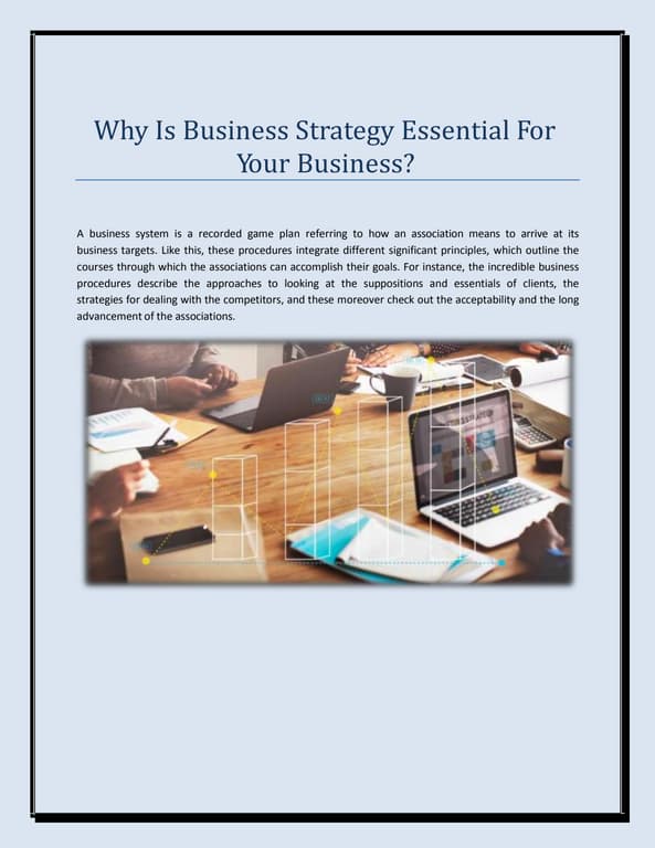 Why Is Business Strategy Essential For Your Business