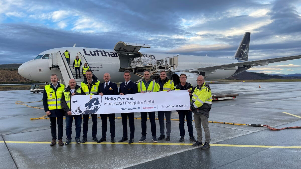 Lufthansa Cargo's A321 freighter connects Evenes in Norway with the world