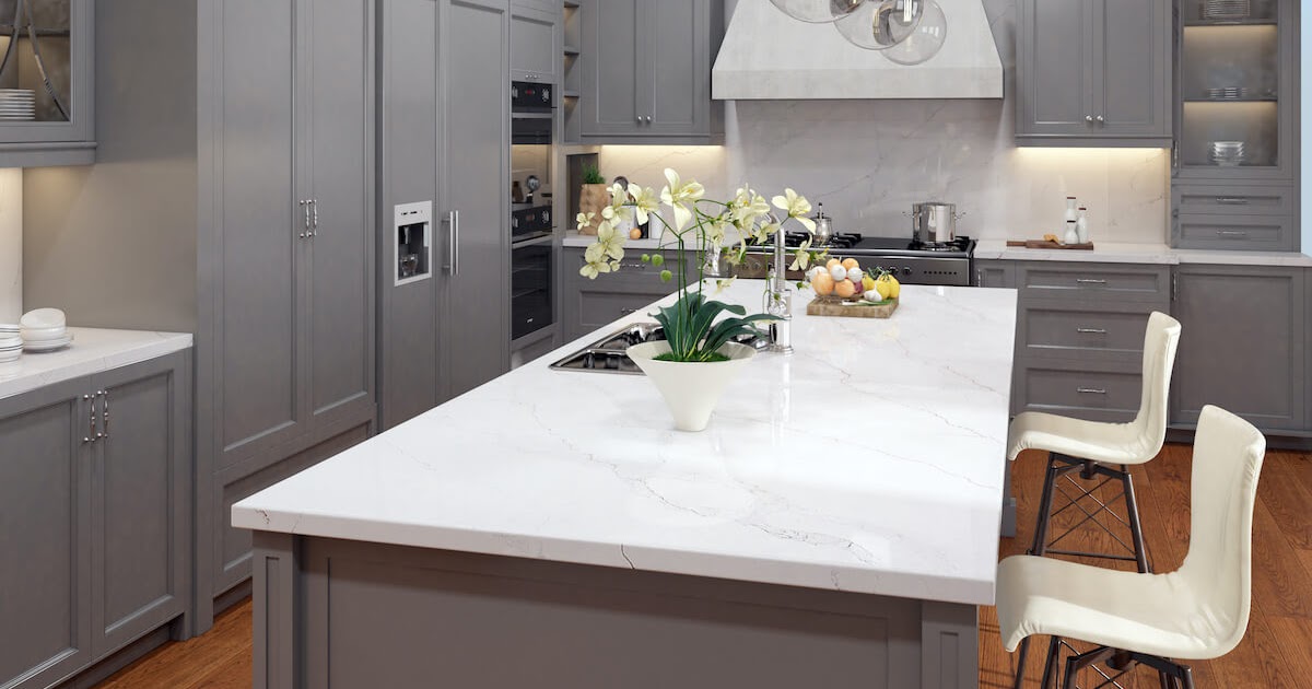 Trending Quartz Colours UK Kitchen- Fugen Stone