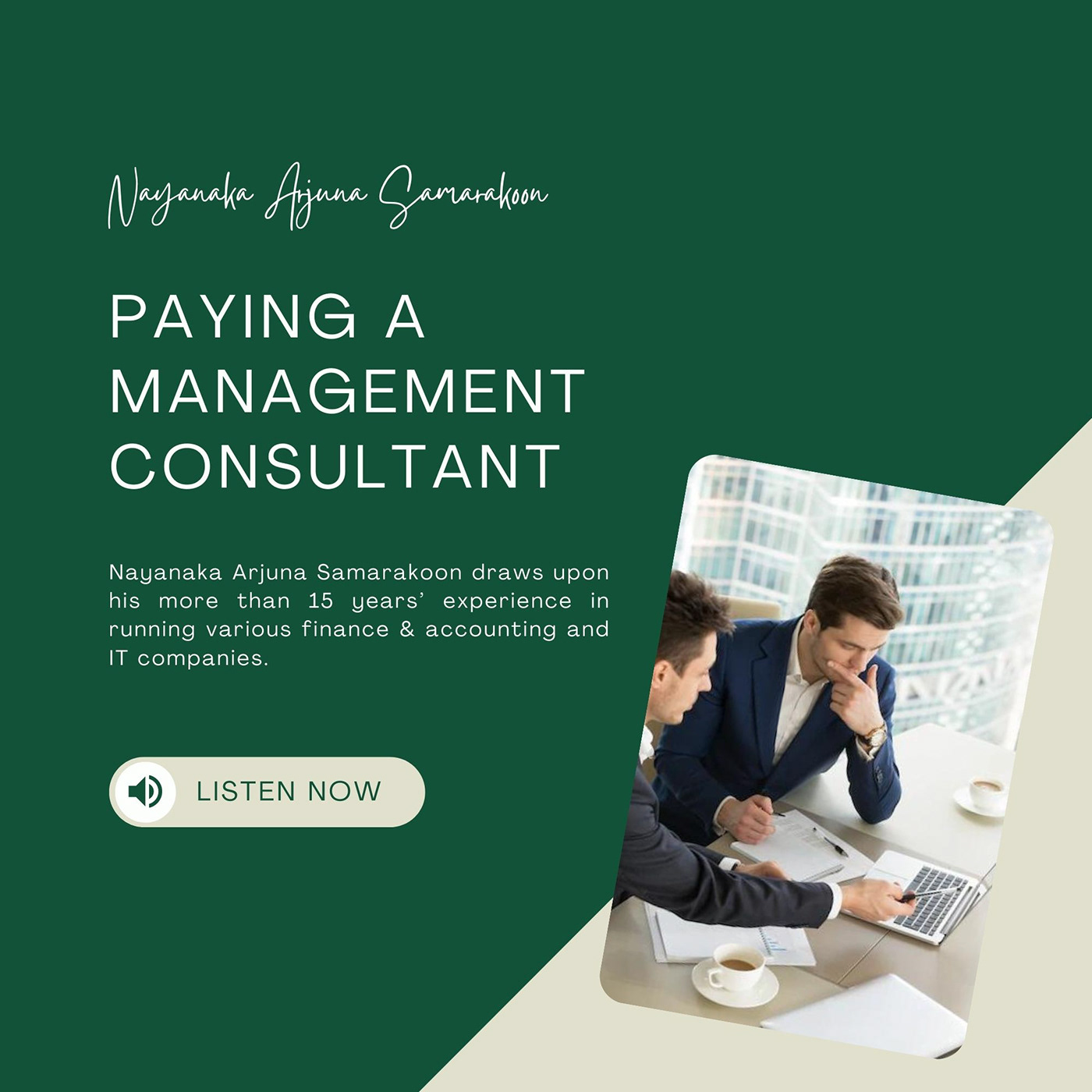A Management Consultant's Fees on Behance