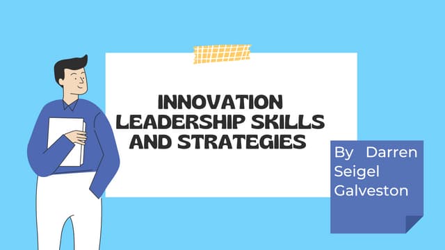 The Skills and Strategies of an Innovative Leader | Darren Seigel Gal…