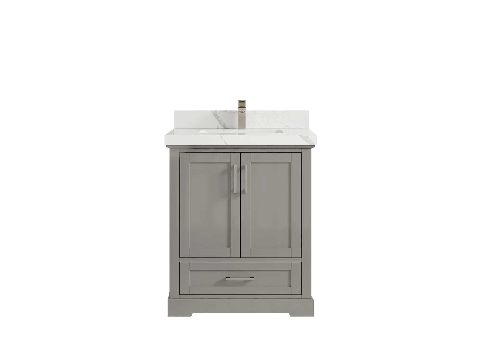 Boston 30 in. W x 22 in. D Single Sink Bathroom Vanity with Countertop and White Basin(S) - Willow Bathroom Vanity