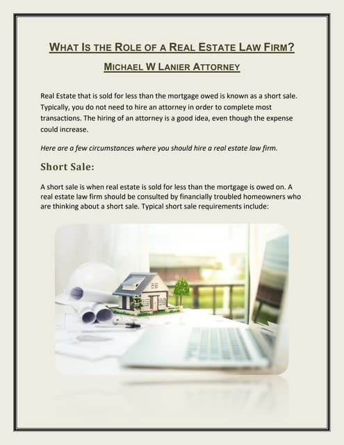Are Real Estate Law Firms Essential?-Michael Lanier Jacksonville