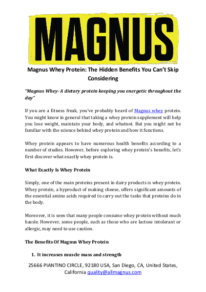 Magnus Nutrition: How It Can Aid Your Weight Management Journey