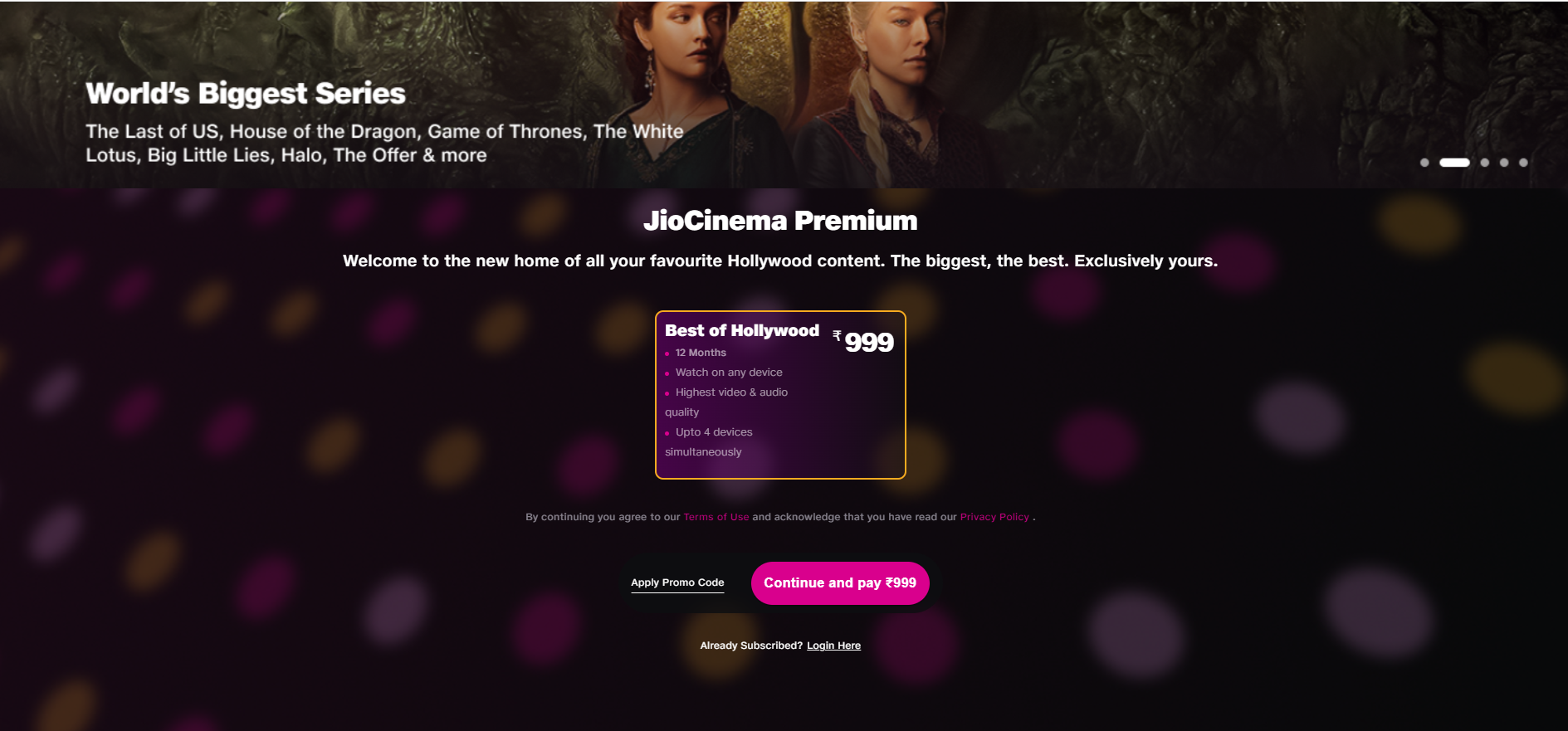 Jiocinema Promo code 100% Working 999 Plan free May 27, 2023