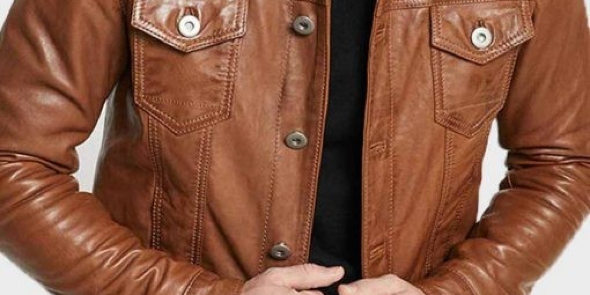 Mens Brown Leather Jacket for Sale
