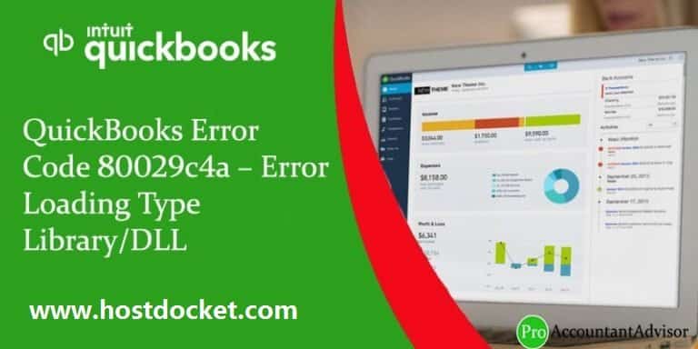 Fix QuickBooks Error 80029c4a - Error Loading Type Library/DLL