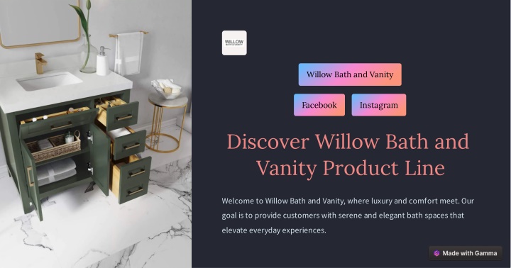 PPT - Discover Willow Bath and Vanity Product Line PowerPoint Presentation - ID:12268225