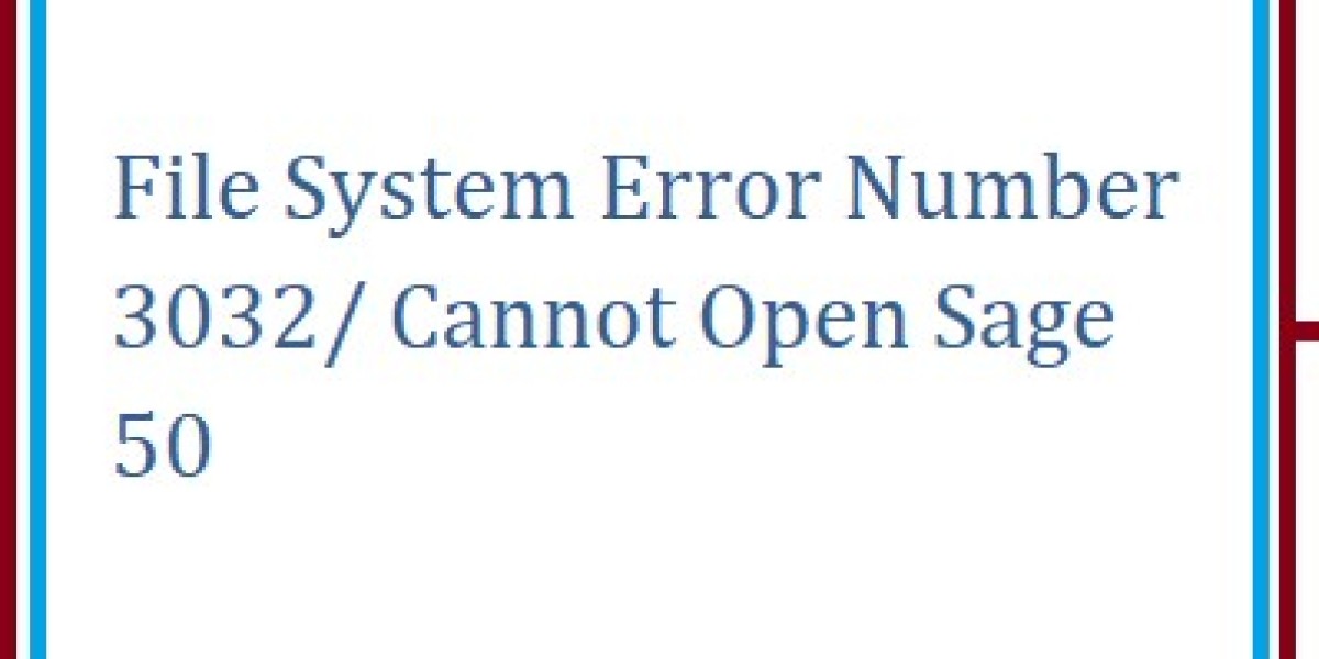File System Error Number 3032/ Cannot Open Sage 50