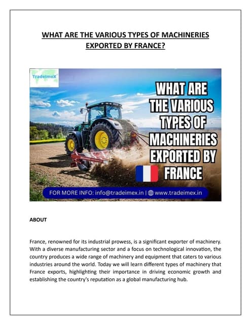 WHAT ARE THE VARIOUS TYPES OF MACHINERIES EXPORTED BY FRANCE.pdf