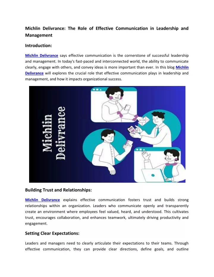 PPT - Michlin Delivrance's Masterclass on Effective Communication in Leadership PowerPoint Presentation - ID:12334313