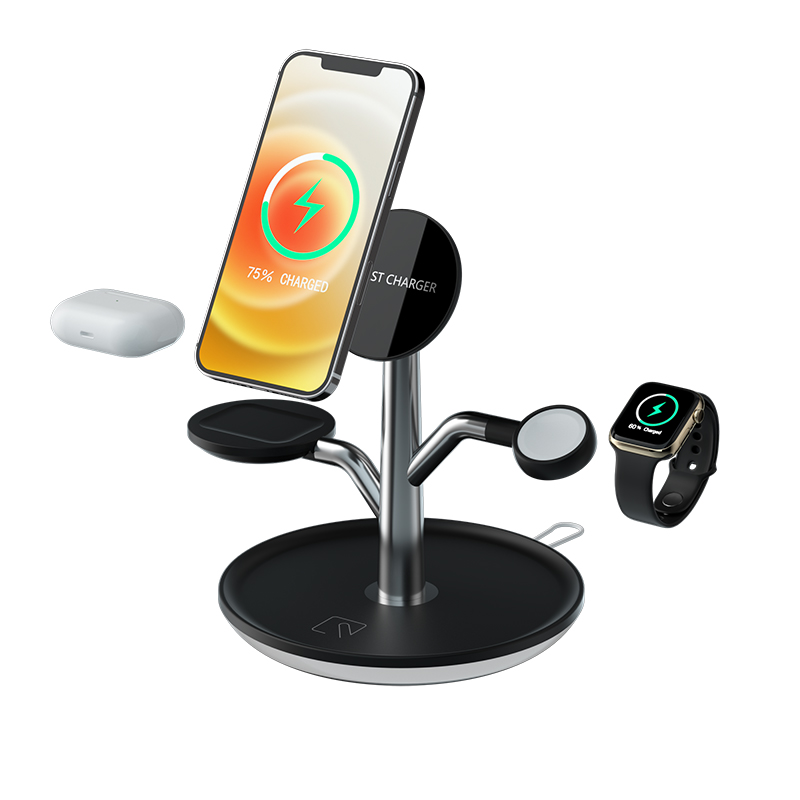 Mighty Magnetic 3 in 1 Wireless Charger (With LED Light) - Vireless