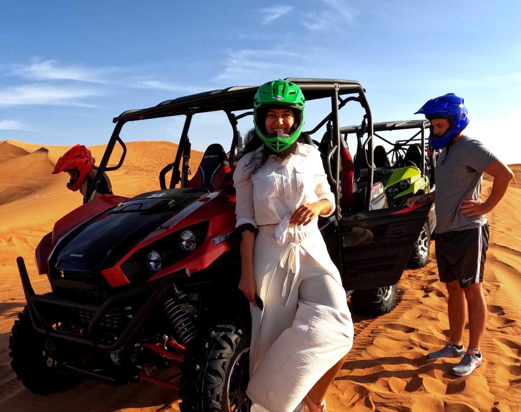 Desert Safari Dubai Adventure 60mins Self Drive Powerful Dune Buggy and BBQ Desert Camp Dinner