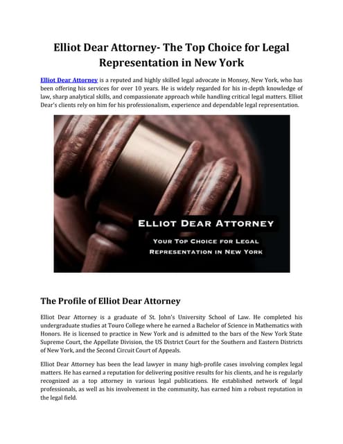 Elliot Dear Attorney- The Top Choice for Legal Representation in New York.docx