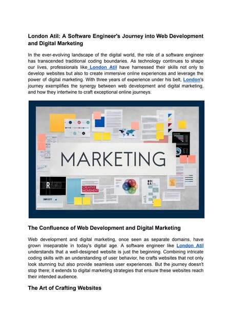 Web Development and Digital Marketing in London Atil's Career | PDF