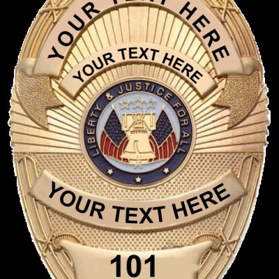 FIVE STAR SECURITY ENFORCEMENT OFFICER GOLD SHIELD BADGE Profile Picture