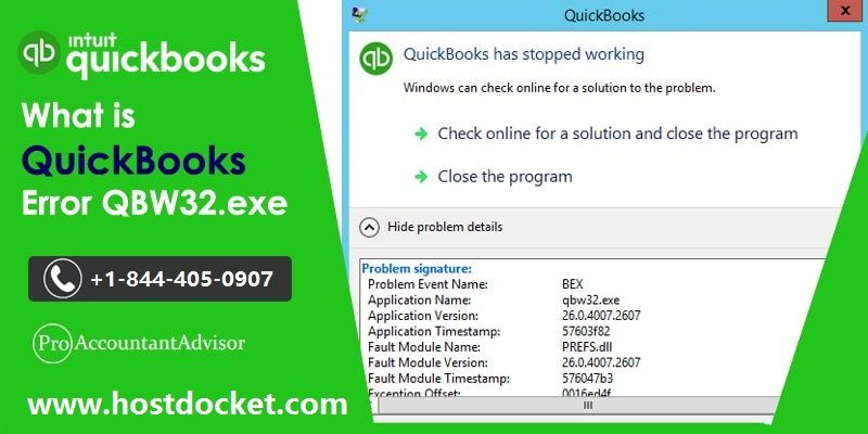 Fix QuickBooks QBW32.exe Error (Application Error Message)