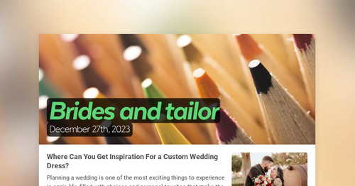 Brides and tailor | Smore Newsletters