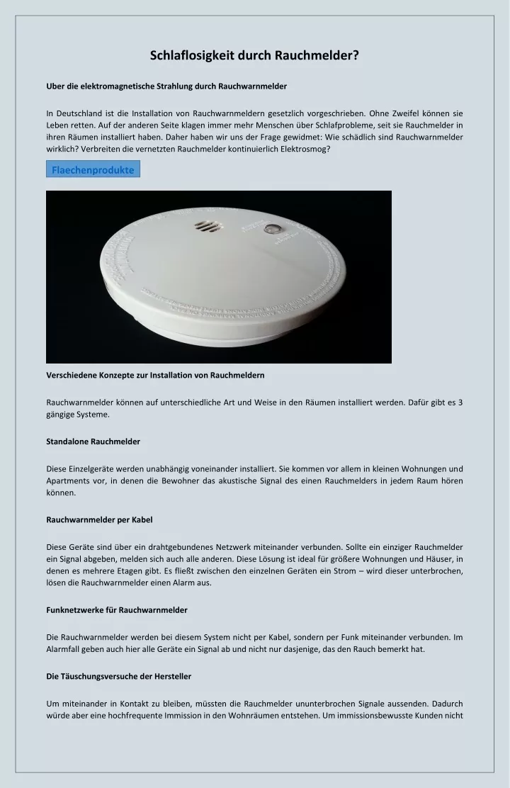 PPT - Rauchmelder und Schlaflosigkeit  Ursachen und Lösungen PowerPoint Presentation - ID:12754228
