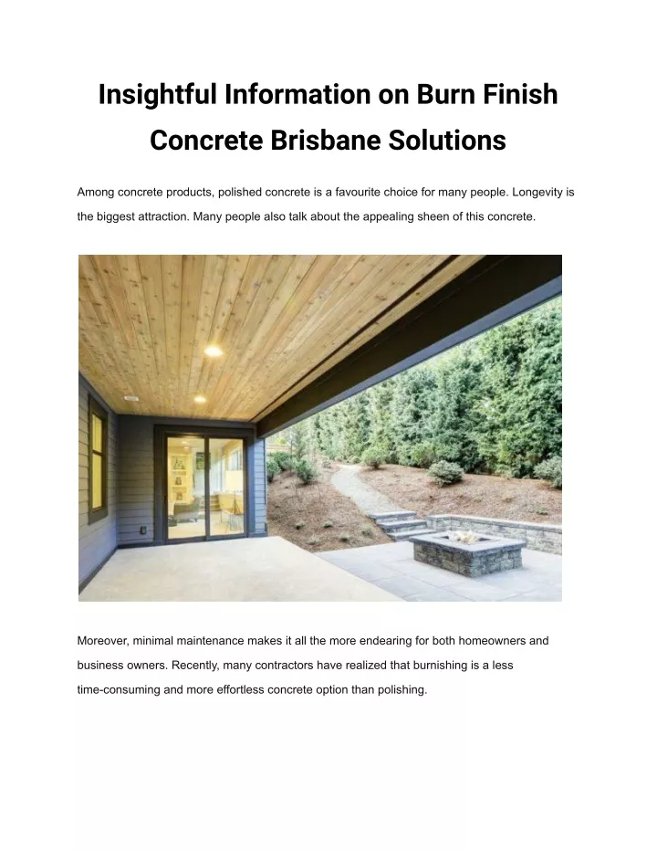 PPT - Insightful Information on Burn Finish Concrete Brisbane Solutions PowerPoint Presentation - ID:12726946