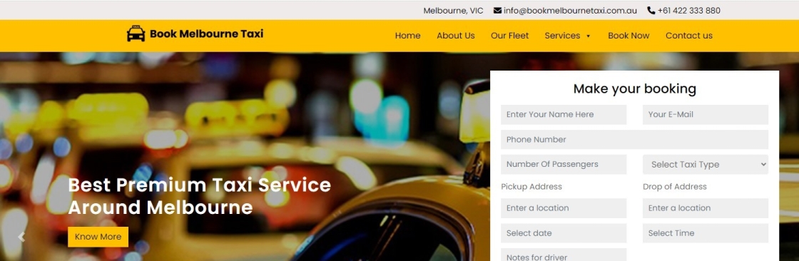Book Melbourne Taxi Cover Image