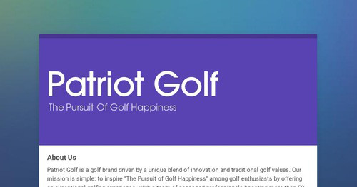 Patriot Golf | Smore Newsletters