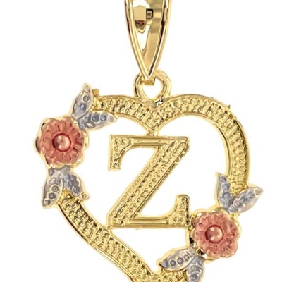 Initial Heart Flower Pendant Profile Picture