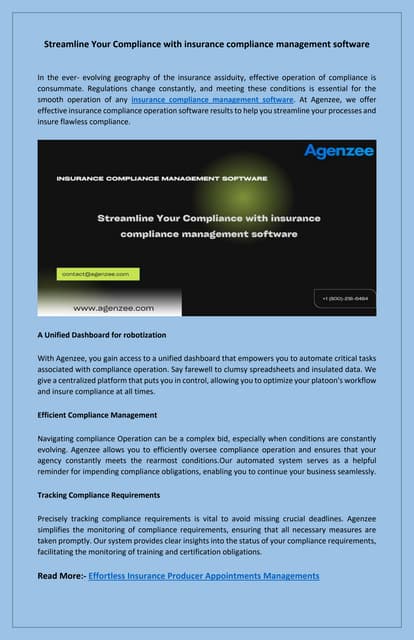 Streamline Compliance with insurance compliance management software | PDF