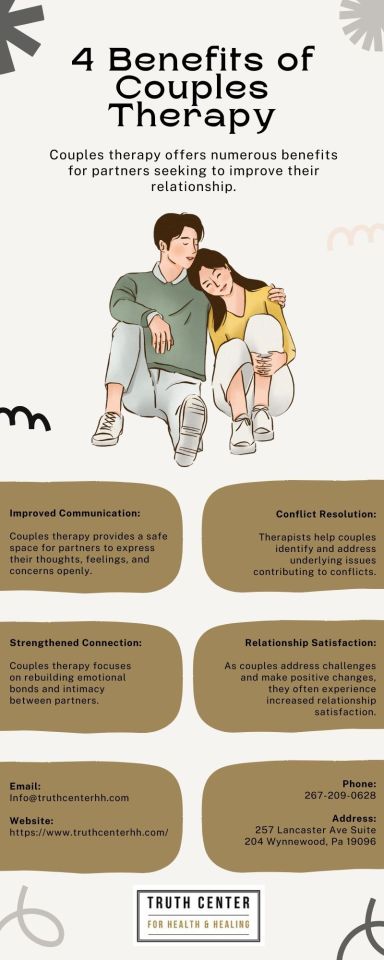 Truth Center For Health & Healing on Tumblr: Couples therapy offers numerous benefits for partners seeking to improve their relationship.