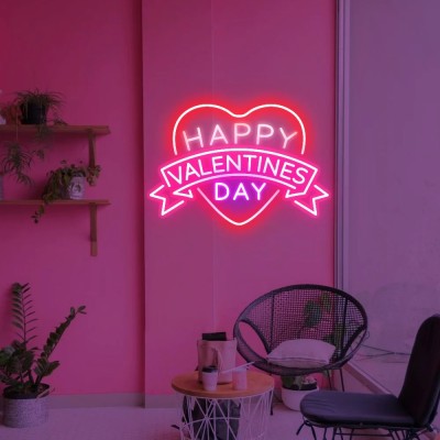 Happy Valentine's Day Heart Banner - LED Neon Sign Profile Picture