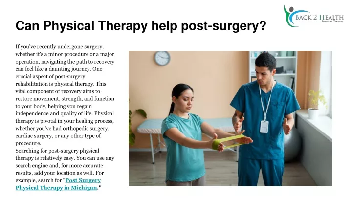 PPT - Can Physical Therapy help post-surgery_ PowerPoint Presentation, free download - ID:12987830