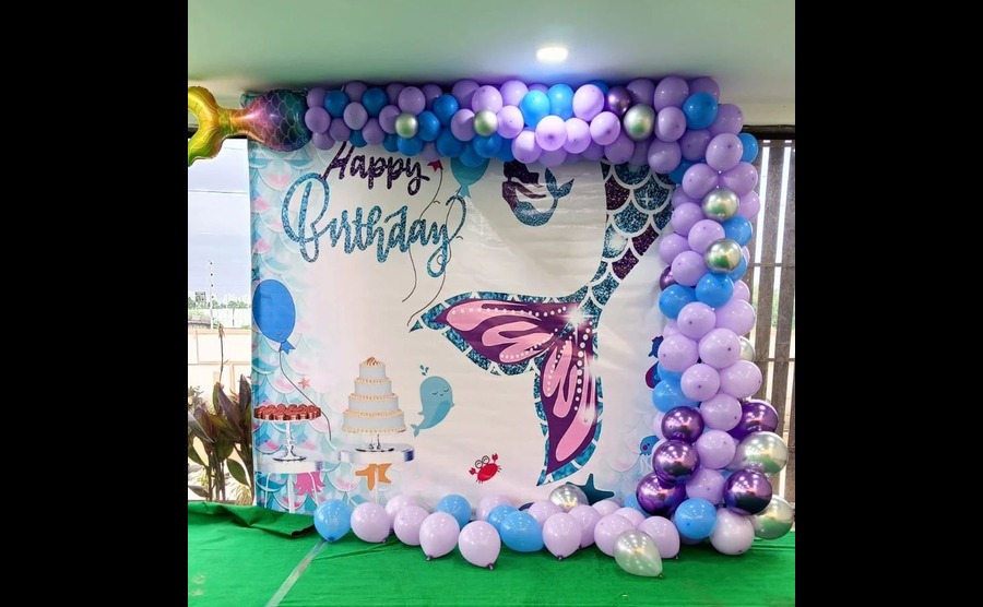 Mermaid Theme Birthday Backdrop | Birthday Decoration