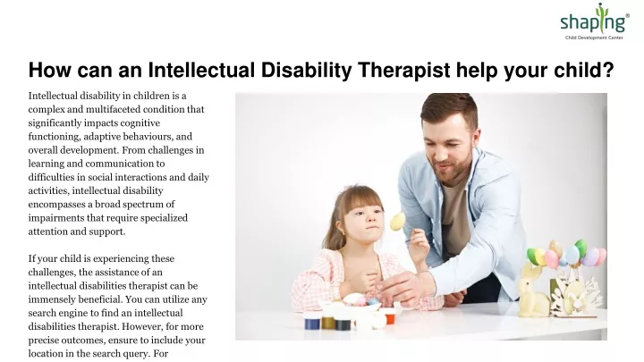 PPT - How can an Intellectual Disability Therapist help your child_ PowerPoint Presentation - ID:12987387