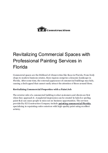 Painting Commercial Florida