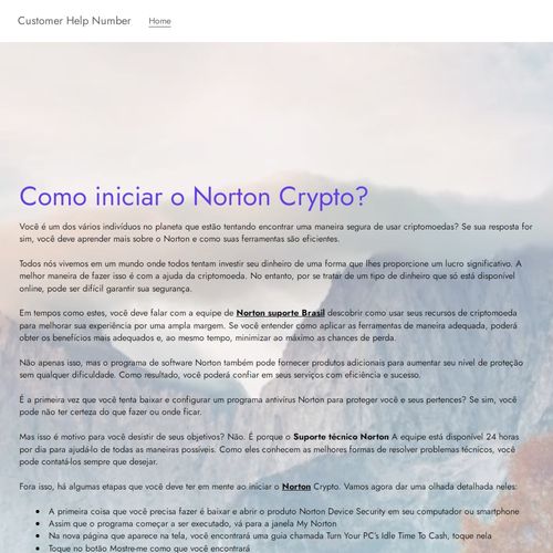 Como iniciar o Norton Crypto?
