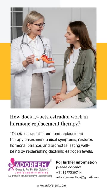How does 17-beta estradiol work in hormone replacement therapy? | PDF