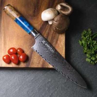 Exquisite Damascus Kitchen Knife | Yakushi Knives Profile Picture
