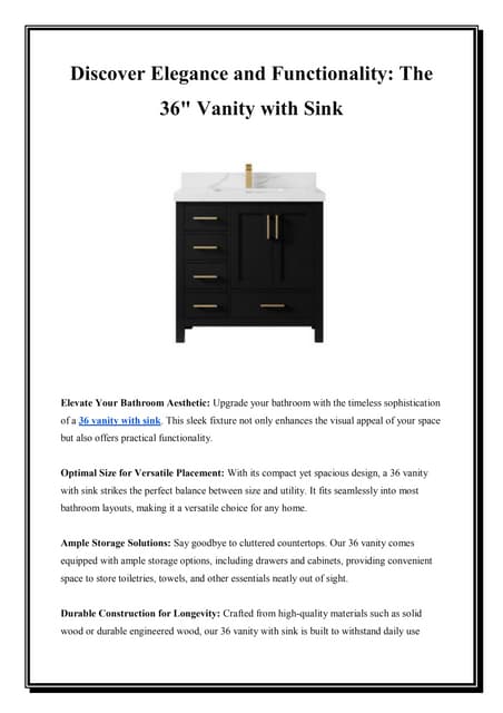 Discover Elegance and Functionality of 36 Vanity with Sink.pdf