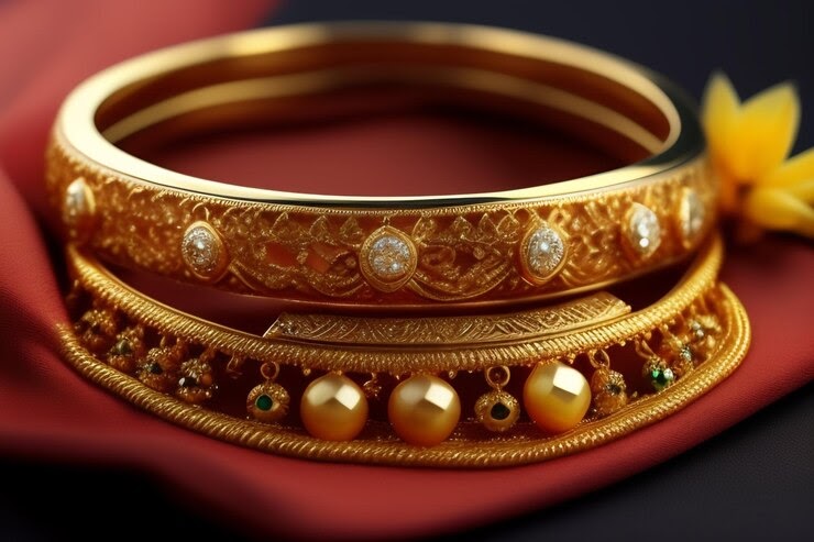 The Ageless Elegance: Yellow Gold Diamond Bangles