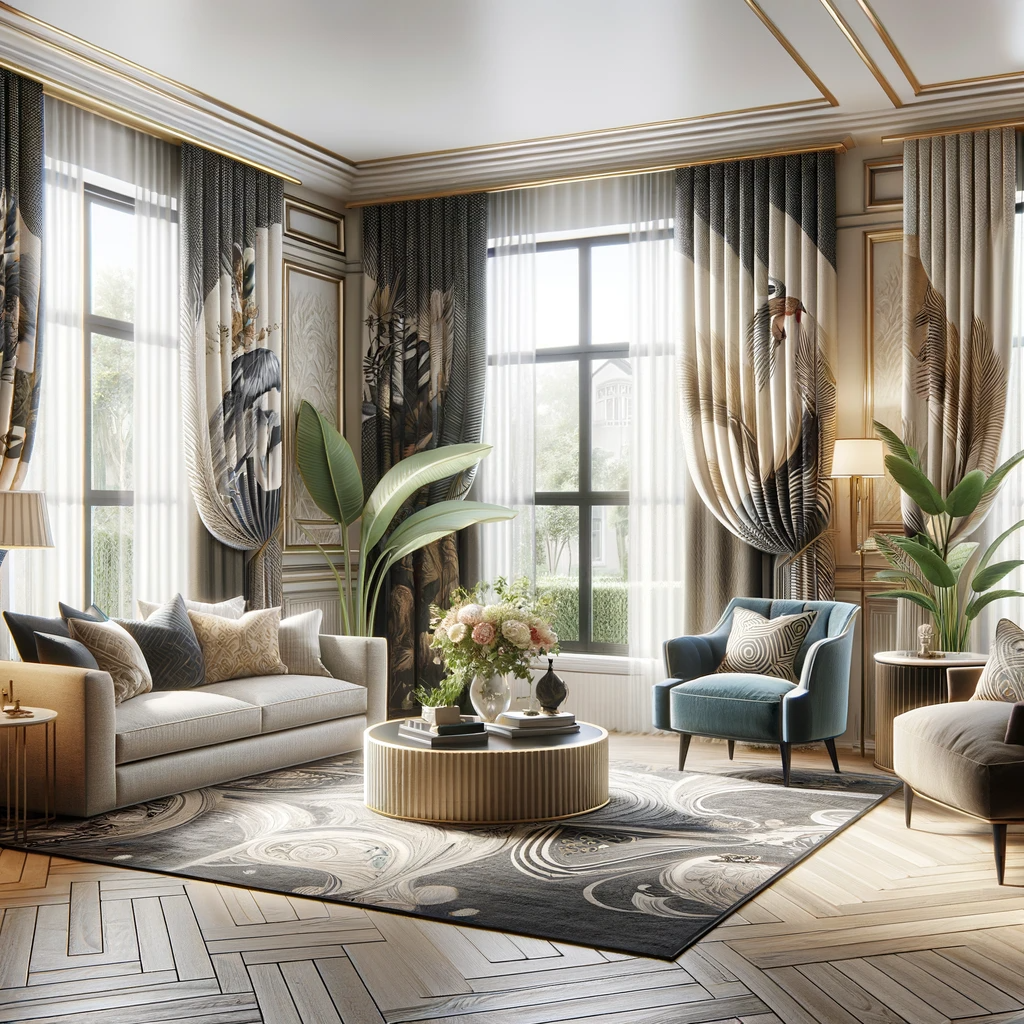 Modern Curtain Designs for Living Room 2024