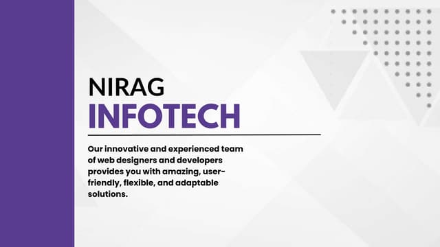 Nirag Infotech: Your Trusted Mobile App Development Agency | PPT