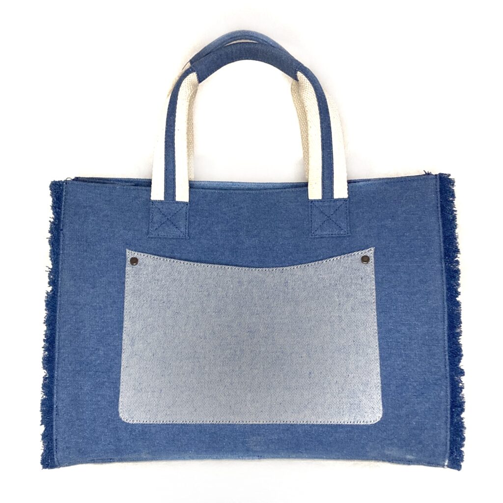 Denim Large Travel Tote Bag Companion - Stylish & Spacious