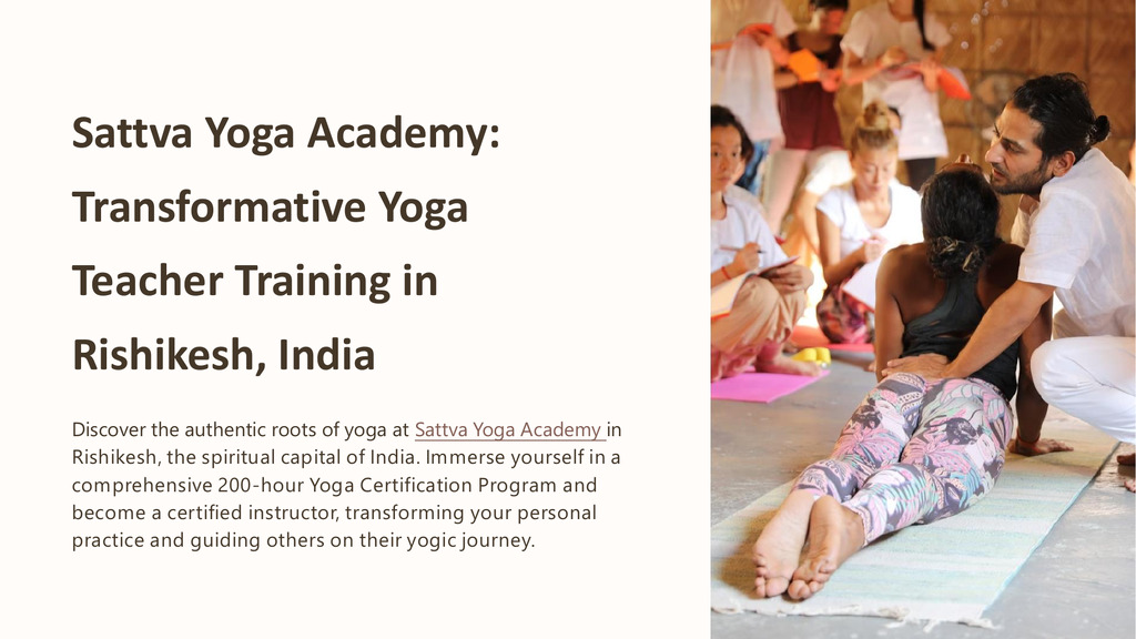 Sattva Yoga Academy Transformative Yoga Teacher Training in Rishikesh India