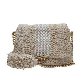 Buy Best Women White Pearl Bag Online | Etcetera